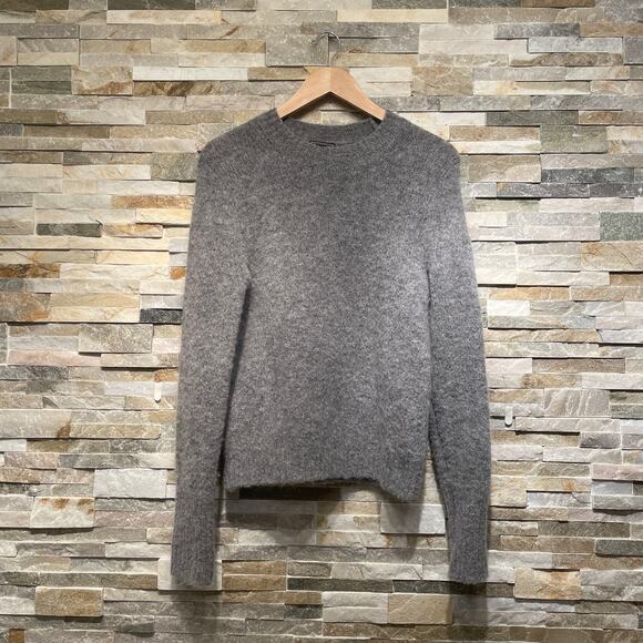 Point Sur S Gray Wool Blend Sweater | Merino & Alpaca Fuzzy Knit Minimalist $150 - Picture 4 of 8